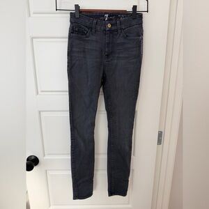 7 For All Mankind Dark Gray Skinny Jeans